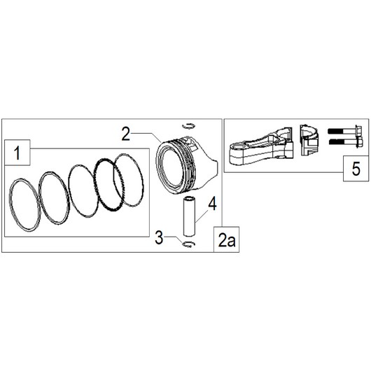 Поршень и шатун Champion LMH5640